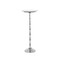Silver Drink Table with White Marble Top | Decorative Modern End Table | Aluminum Base Side Table | Accent Table for Living Room | 10x10x26"